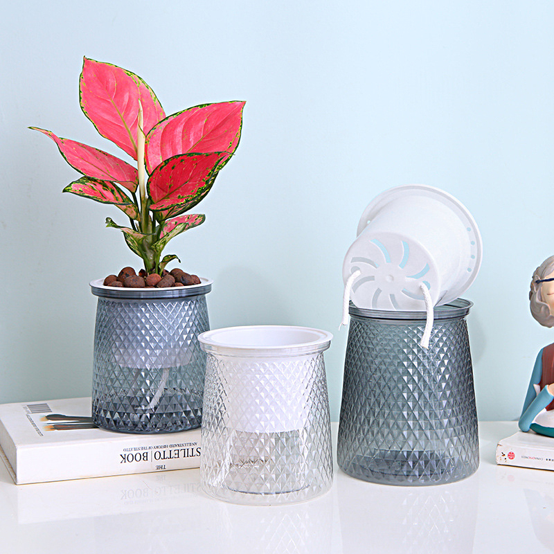 Hydroponic Tower - Double-layer Self Watering Plant Pot Transparent
