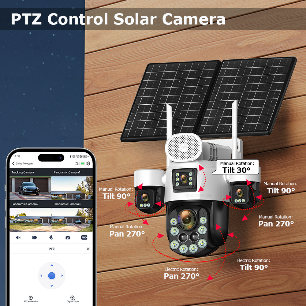 4 Lens Outdoor 360° Surveillan - Garden Camera 评论和价格