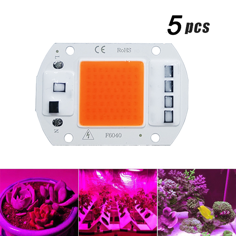 5Pcs LED Grow COB Light Chip F - Plant Grow Light Full Spectrum 评论和价格